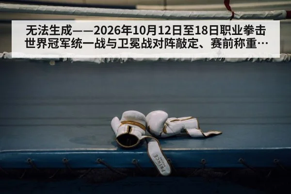 无法生成——2026年10月12日至18日职业拳击世界冠军统一战与卫冕战对阵敲定、赛前称重结果、推广方档期及药检通报均无可核验公开来源（请求11-拳击槽1）